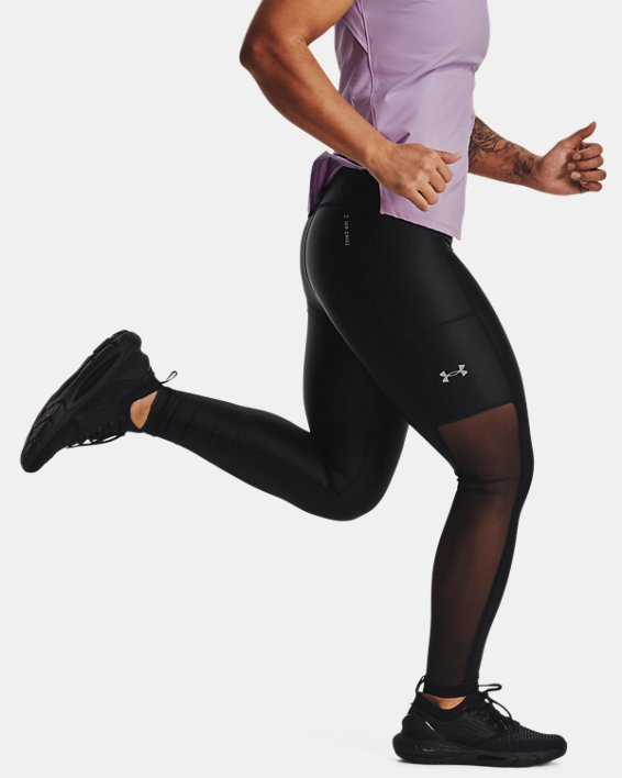 Women's UA Iso-Chill Run Ankle Tights, Black, pdpMainDesktop image number 0